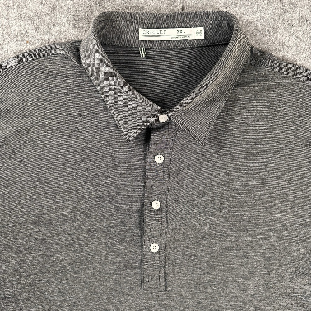 Criquet Performance Players Shirt Polo Men's XXL Gray Heather Golf